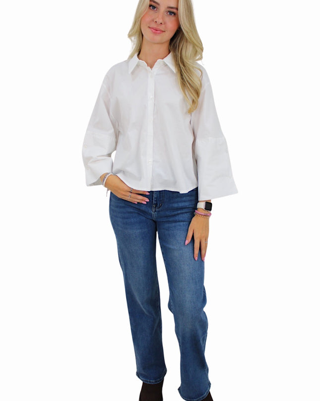 BASIC FLAIR BLOUSE | WHITE