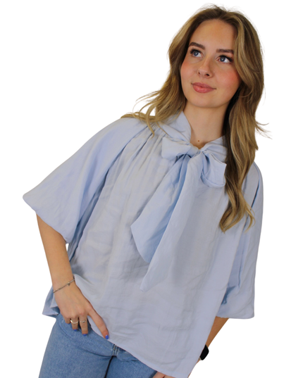 ELIN BASIC BLOUSE | LIGHT BLUE
