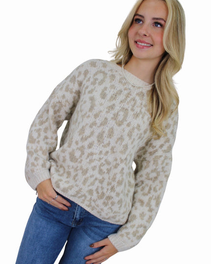 LEOPARD COMFY KNIT | BEIGE