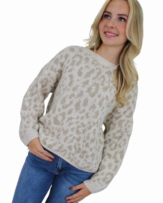 LEOPARD COMFY KNIT | BEIGE