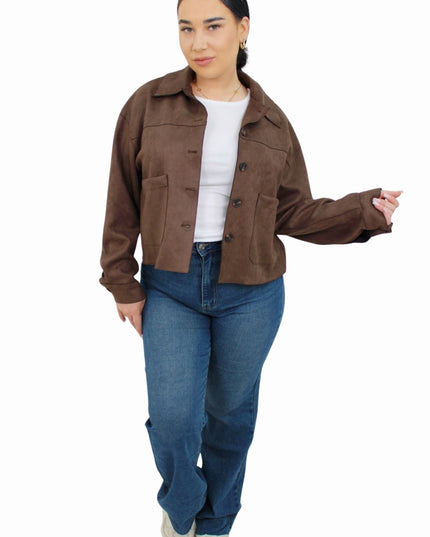 SUEDE CITY JACKET | CHOCO