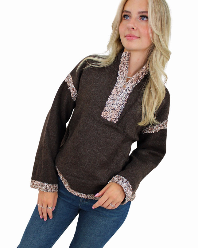 ICON ZIP KNIT | BROWN