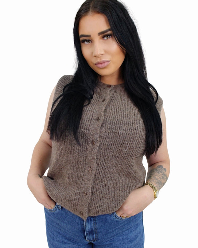 SOFT SPENCER GILET | DARK TAUPE