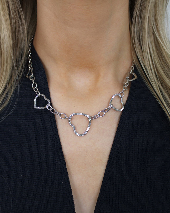 HEART CHAIN NECKLACE | ZILVER