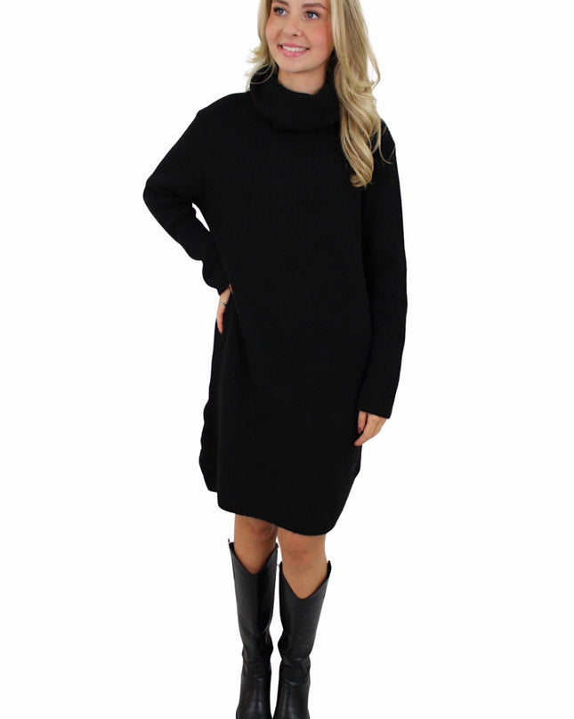BASIC KNIT DRESS | BLACK