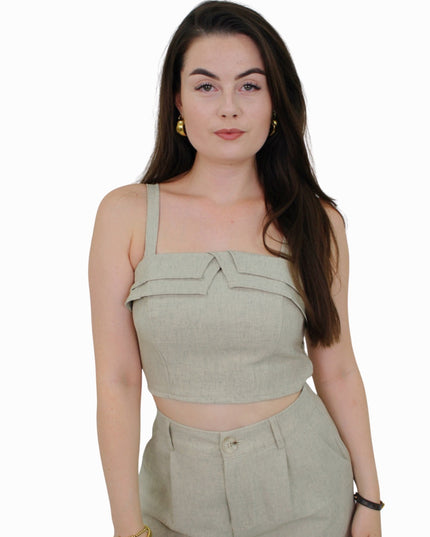 CHLOE LINNEN 2-PIECE SET | BEIGE