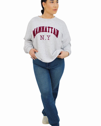 MANHATTAN COMFY SWEATER | LIGHT GREY