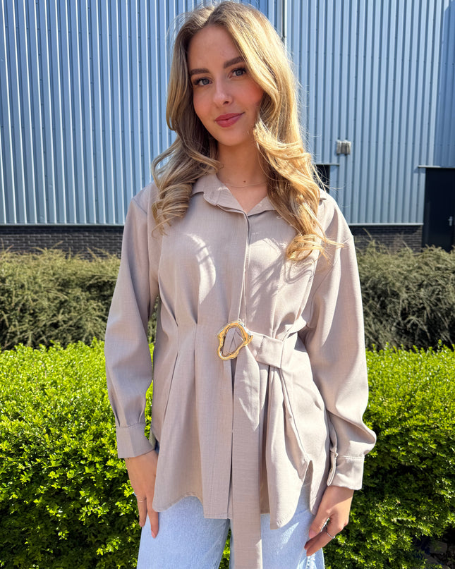 CLASSY BLOUSE | TAUPE