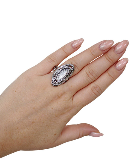 STATEMENT STONE RING | ZILVER