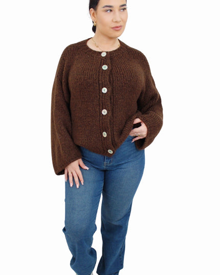 (PRE-ORDER WEEK 39) SOFT COMFY CARDIGAN | CHOCO