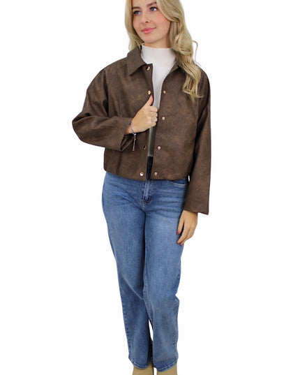 BAILEY BRAIDED JACKET | BROWN