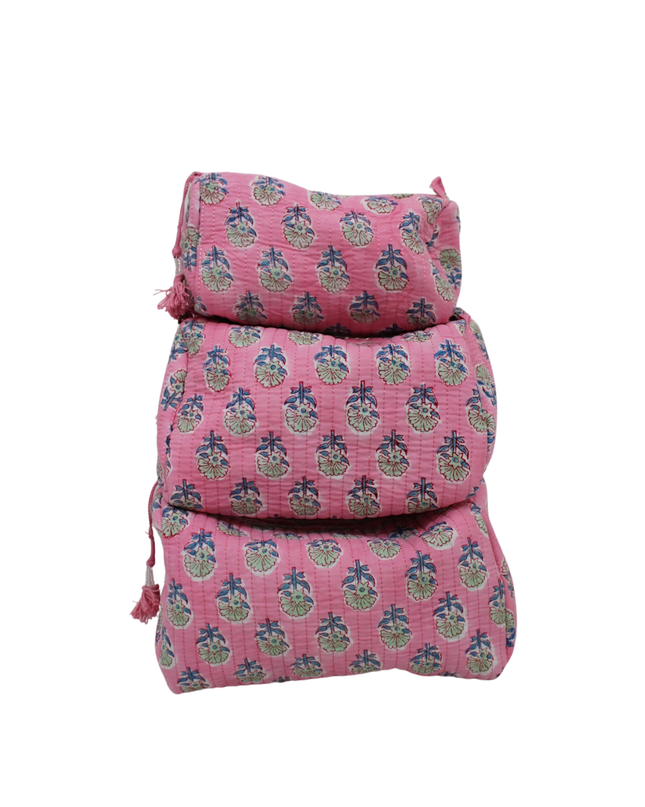 TOILETBAG | FLORAL PINK