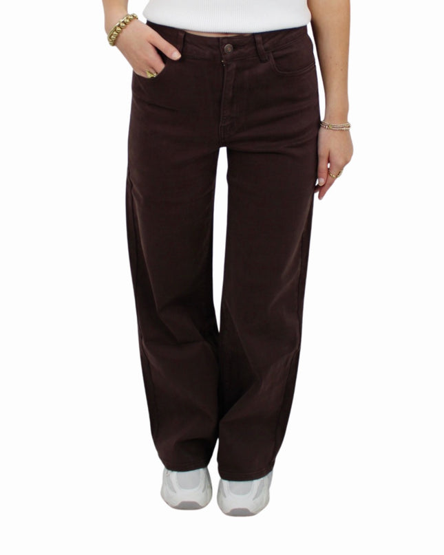 LAULIA WIDE LEG JEANS | BROWN
