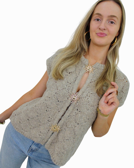 SUNNY SOFT GILET | TAUPE