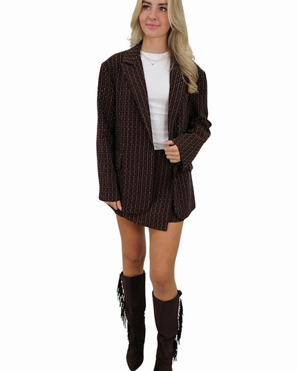 IVIVI GLITTER SKORT | BROWN