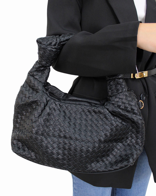 BECKY BRAIDED BAG | BLACK