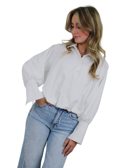BASIC POF BLOUSE | WHITE