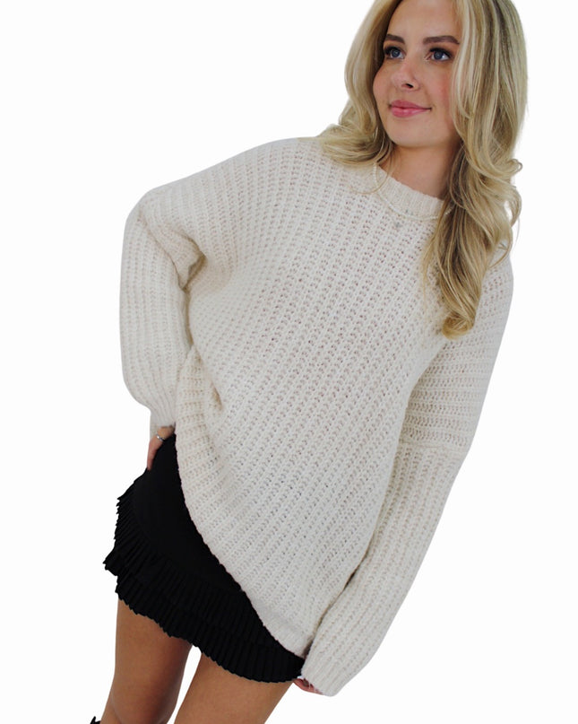 BASIC OVERSIZED KNIT | VANILLA