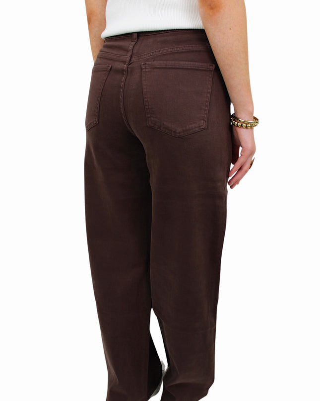 LAULIA WIDE LEG JEANS | BROWN