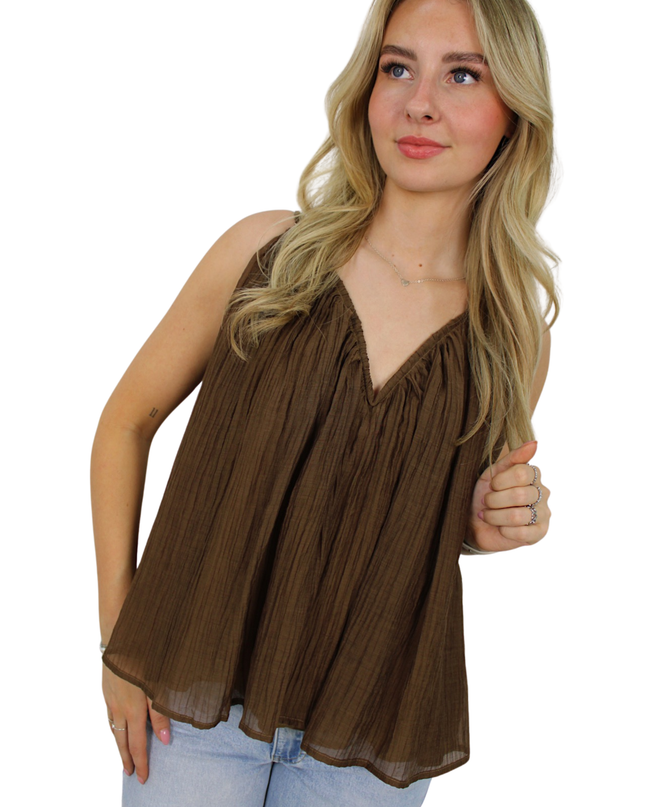 SUMMER BLOUSE | BROWN