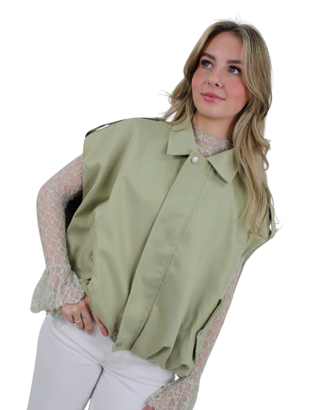 NOA OVERSIZED GILET | GREEN