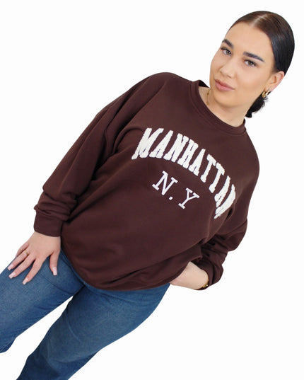 MANHATTAN COMFY SWEATER | CHOCO