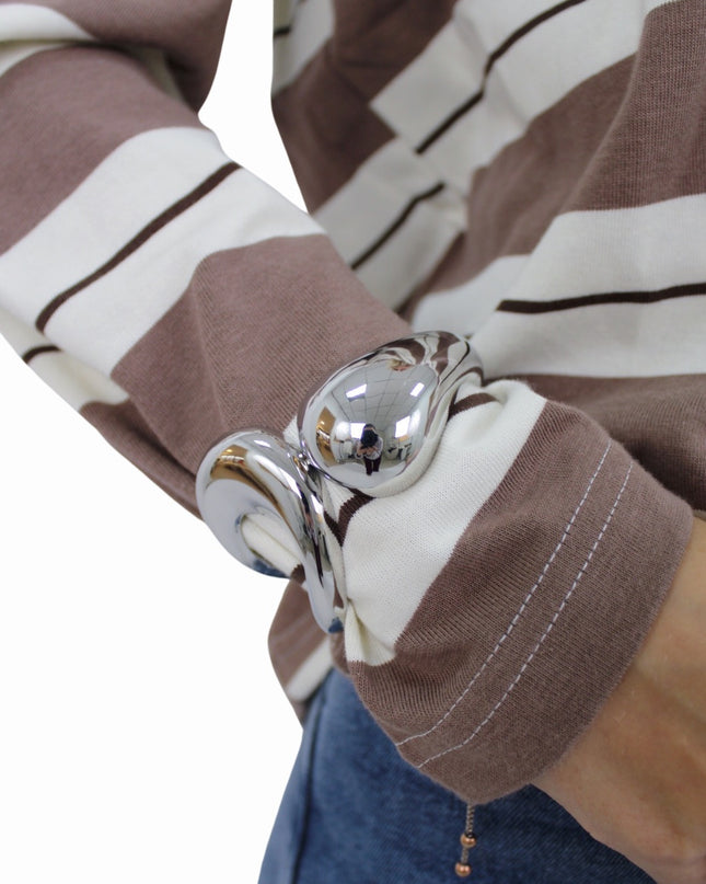 ORGANIC STATEMENT BANGLE | ZILVER