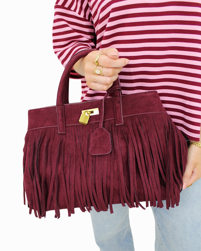 SUEDE FRANJE SHOPPER | BORDEAUX