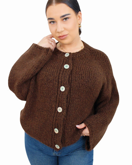 (PRE-ORDER WEEK 39) SOFT COMFY CARDIGAN | CHOCO