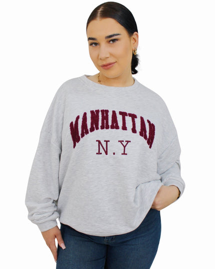 MANHATTAN COMFY SWEATER | LIGHT GREY