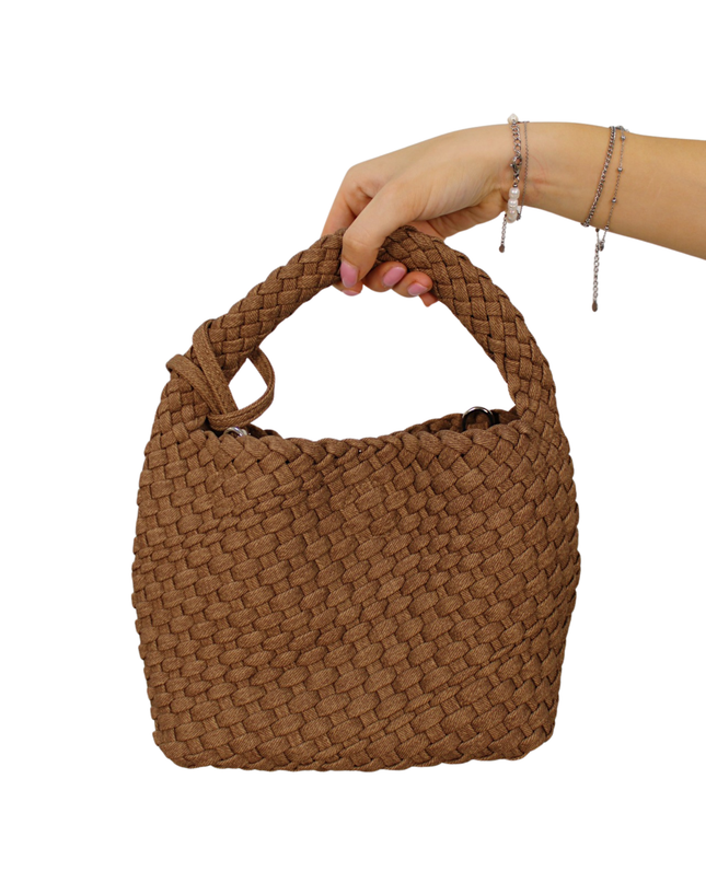 BRAIDED SUMMER BAG | BROWN