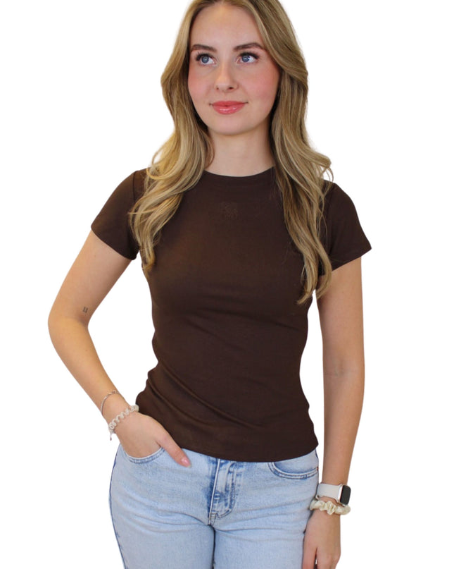 INSPIRED BASIC TOP | BROWN