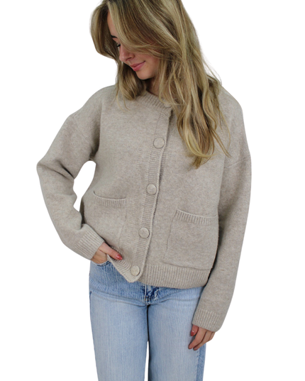 LUNA SOFT CARDIGAN | LIGHT TAUPE