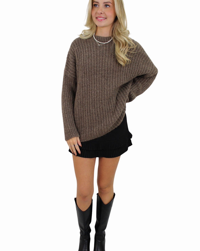 BASIC OVERSIZED KNIT | TAUPE