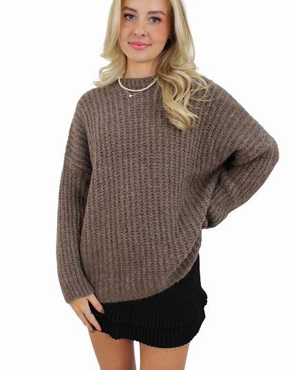 (PRE-ORDER MA 20 OKT) BASIC OVERSIZED KNIT | TAUPE