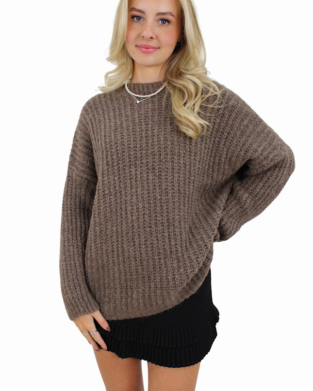 BASIC OVERSIZED KNIT | TAUPE