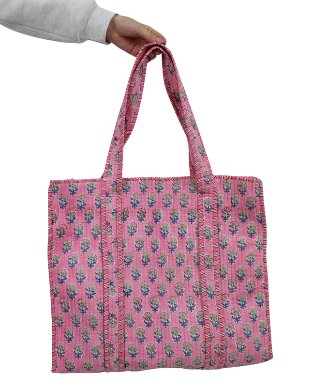 TOTE BAG | FLORAL PINK