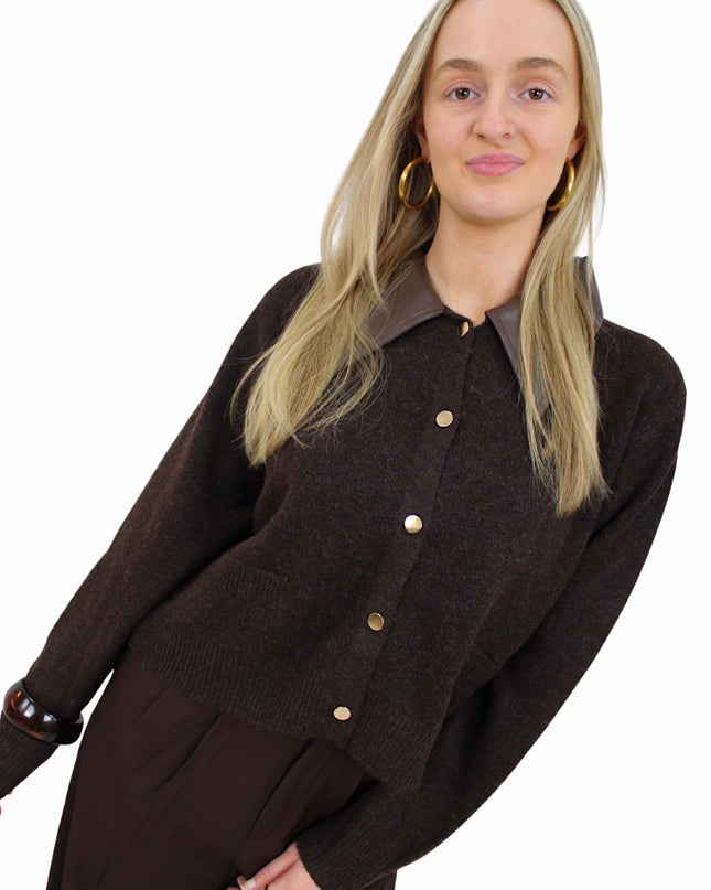 CLASSY FALL CARDIGAN | BROWN