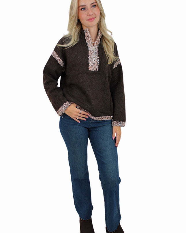 ICON ZIP KNIT | BROWN
