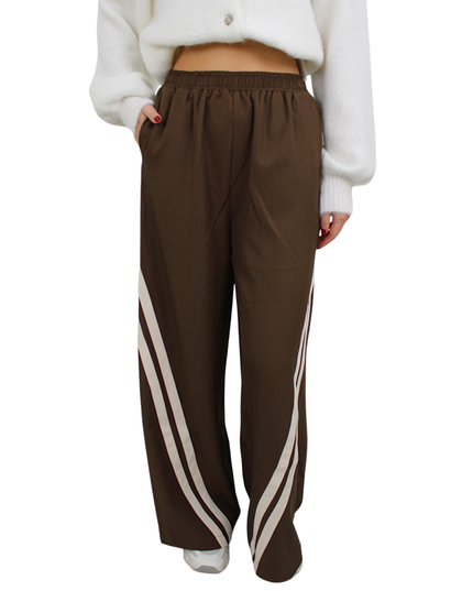 STRIPED JOGGER | BROWN