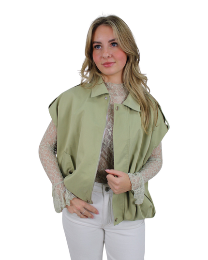 NOA OVERSIZED GILET | GREEN