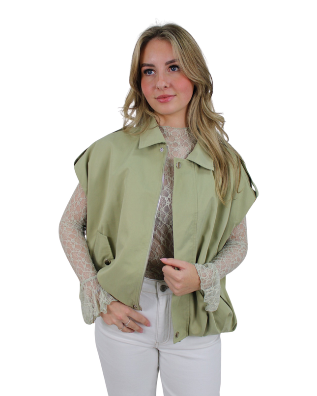 NOA OVERSIZED GILET | GREEN
