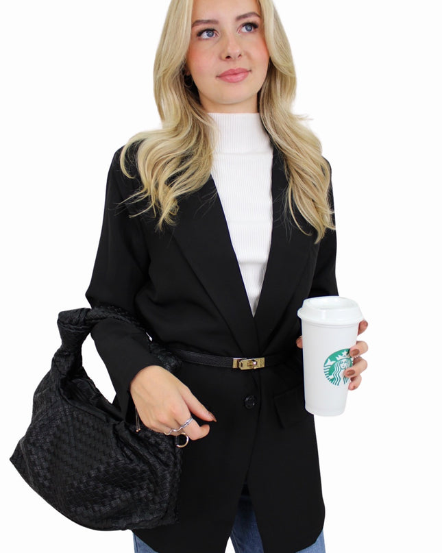 BECKY BRAIDED BAG | BLACK