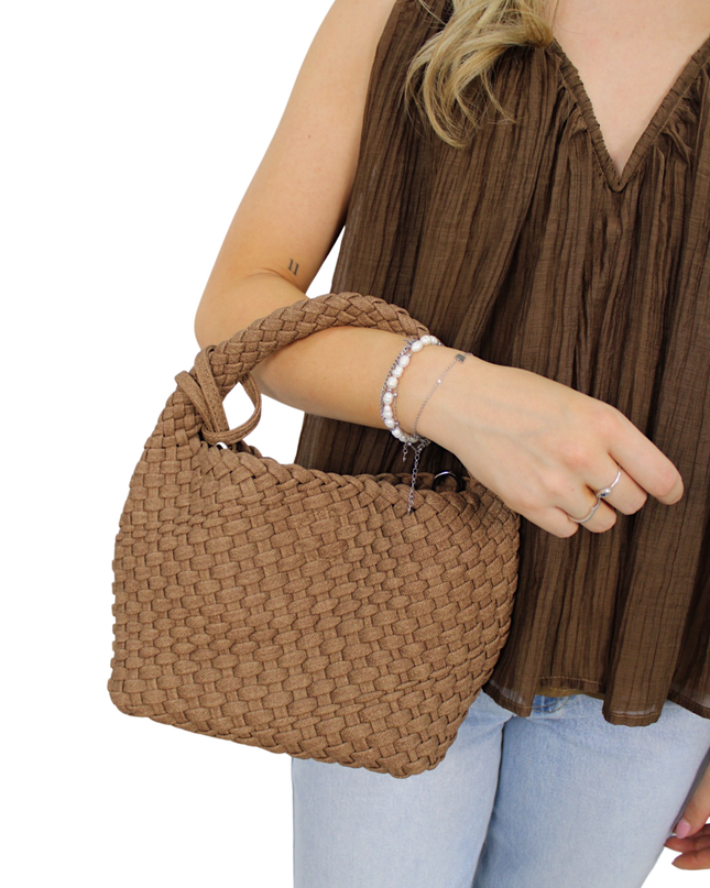 BRAIDED SUMMER BAG | BROWN