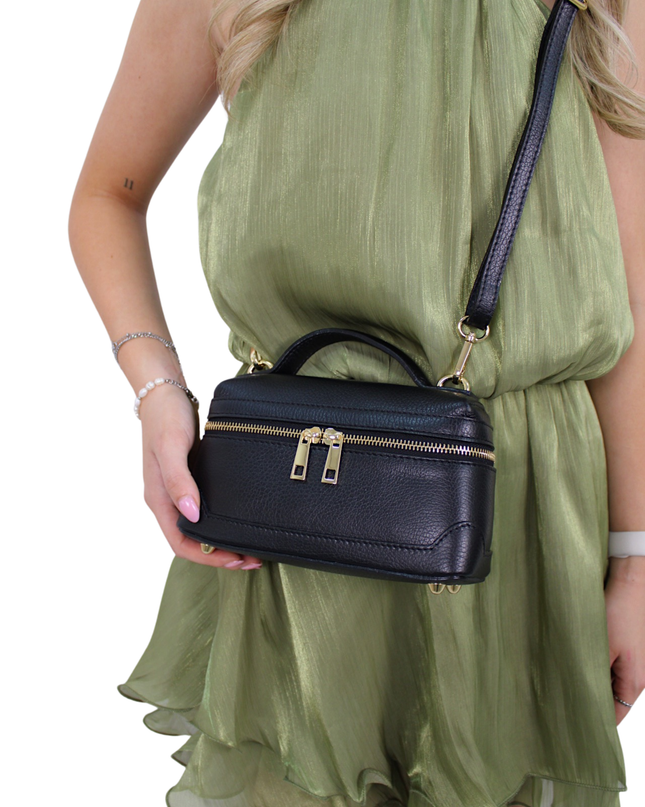 CLEO LEATHER BAG | BLACK