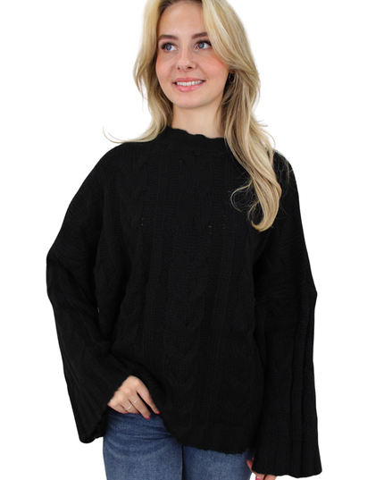 CABLE BASIC KNIT | BLACK