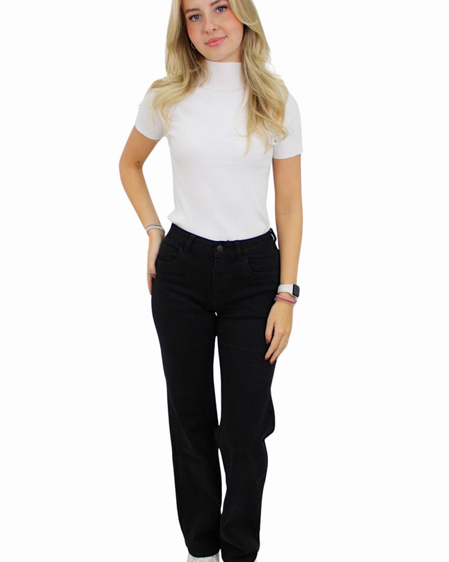 ICONIC STRAIGHT LEG JEANS MF-126 | BLACK