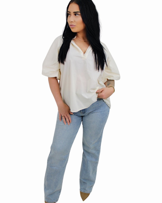 BASIC POF BLOUSE | VANILLA