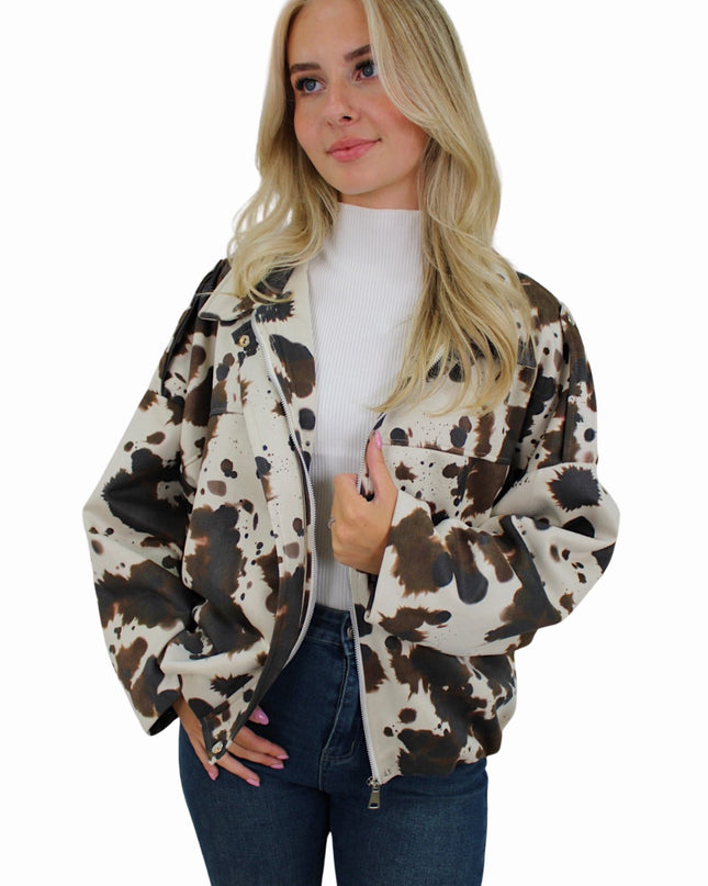 SUEDE BOMBER JACKET | COW