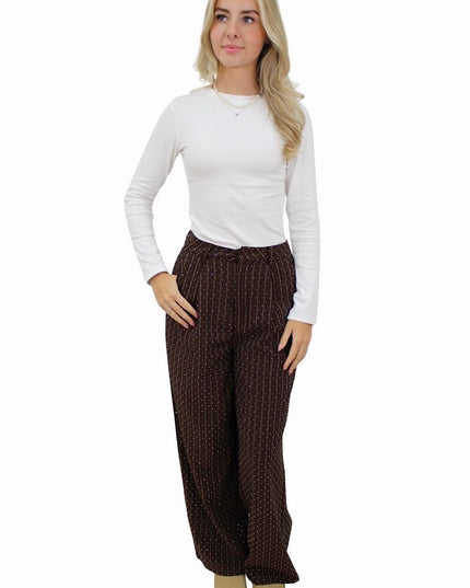 IVIVI GLITTER PANTALON | BROWN